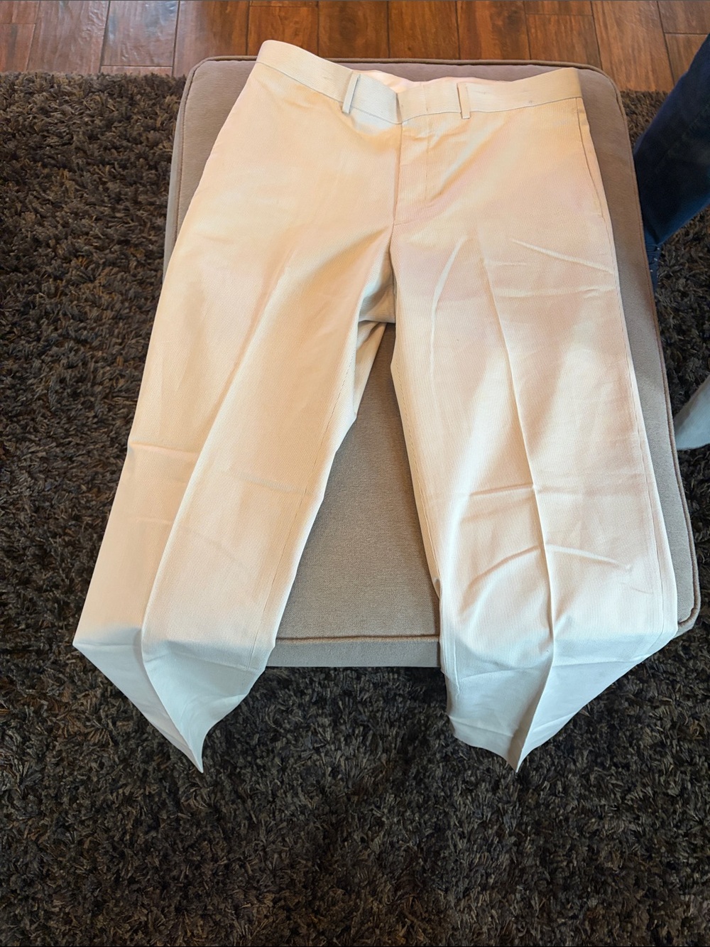 Geoffrey Beene Men's Cream Dress Pants